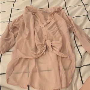 Express button down tied shirt